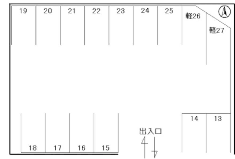 丸山町7丁目第2駐車場の駐車配置図