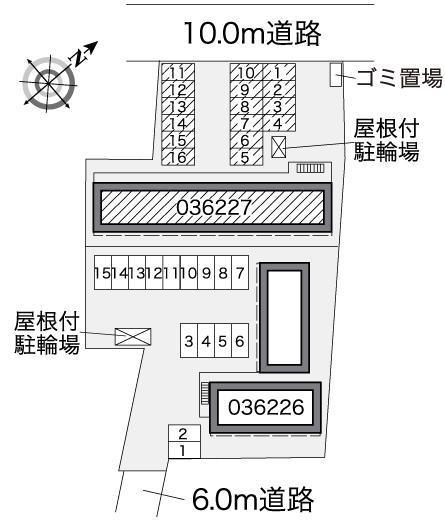 サンブリッジⅧ(36227)の駐車配置図