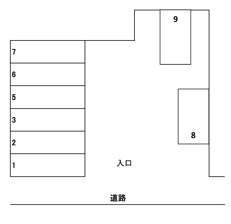 アイビス踊町駐車場の駐車配置図