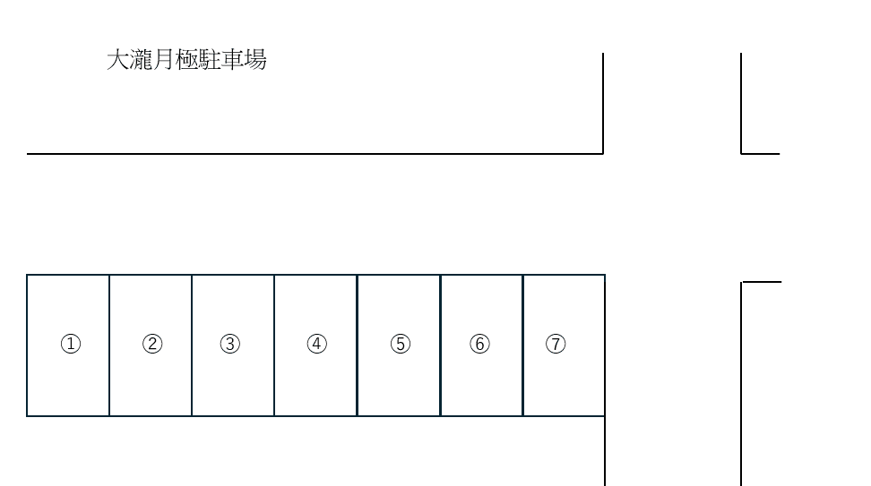 76.大瀧月極駐車場の駐車配置図