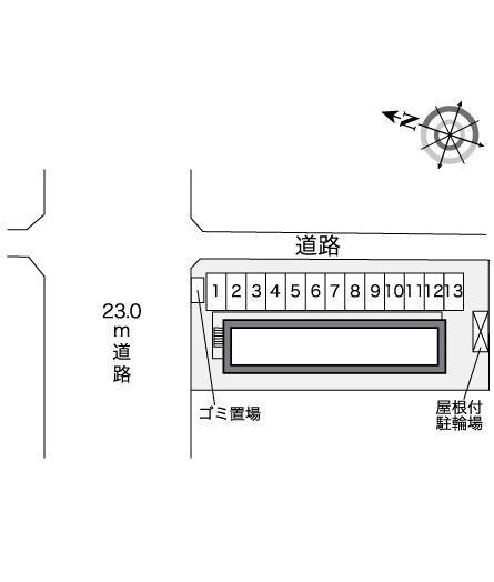 Ｓｕｂ　Ｇｒｅｅｎ(26867)の駐車配置図