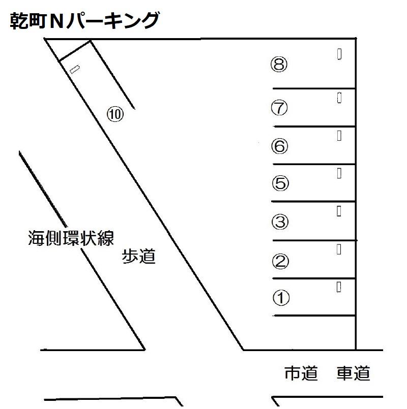 乾町Ｎパーキングの駐車配置図