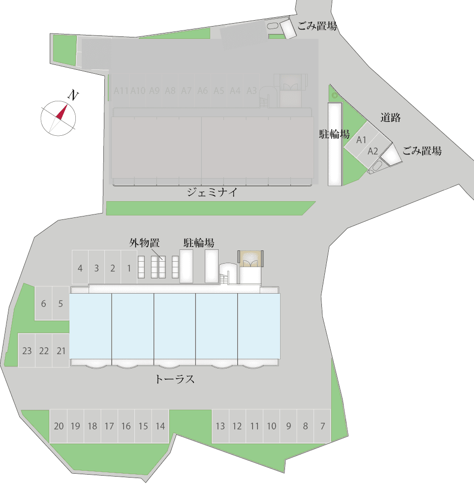 トーラスの駐車配置図