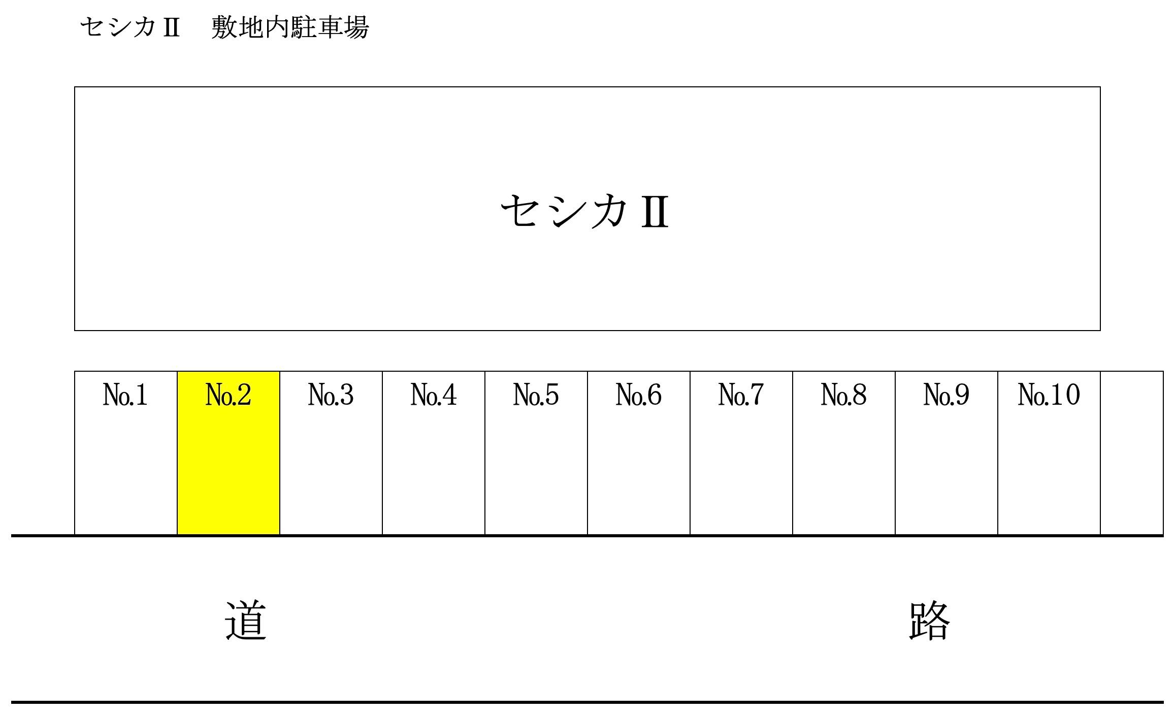 セシカⅡの駐車配置図
