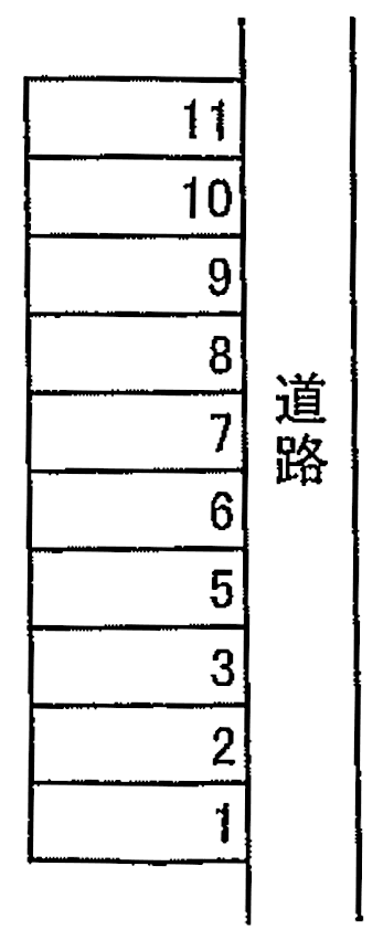 山王駐車場の駐車配置図