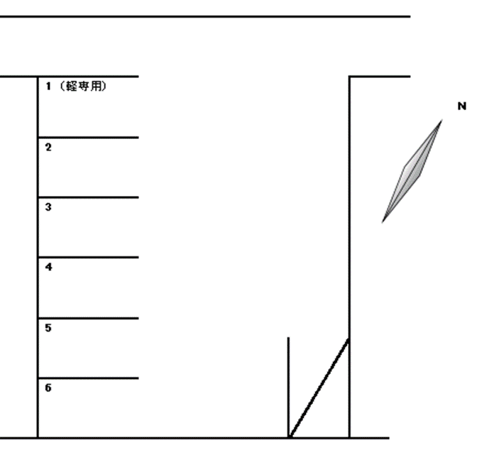北条パーキングⅡの駐車配置図