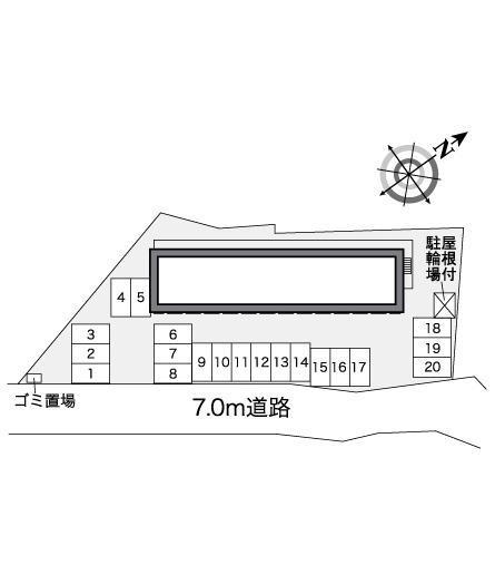 シェソワ(27357)の駐車配置図