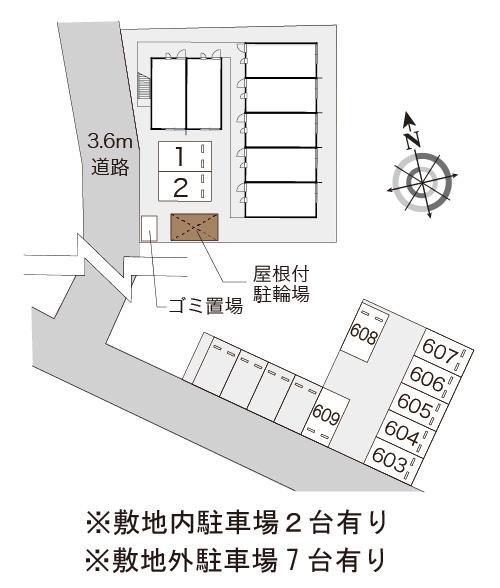 カーサ　はなみずき(20698)の駐車配置図