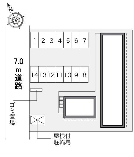 デュオ(33740)の駐車配置図