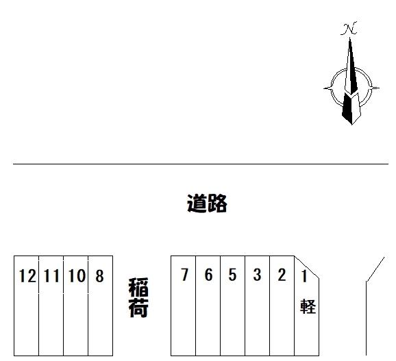 江北3丁目駐車場の駐車配置図