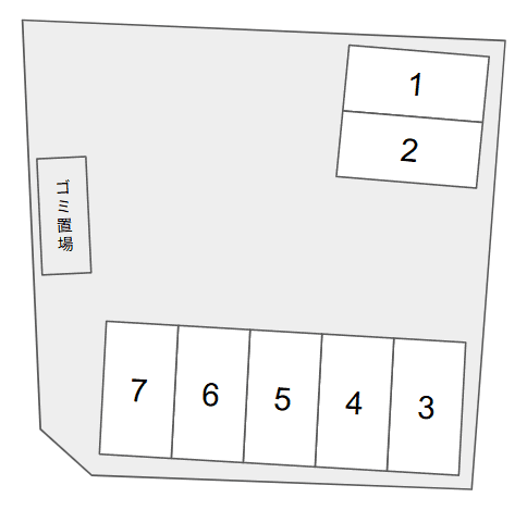 将監12丁目の駐車配置図