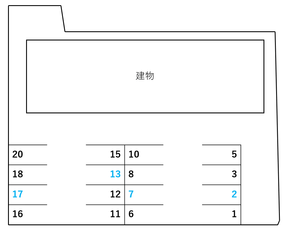 ダンデライオン　Ｂ別駐車場の駐車配置図