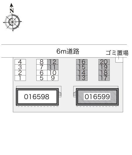 シャルマンＢ(16599)の駐車配置図