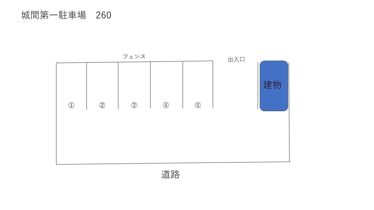 城間第一駐車場の駐車配置図