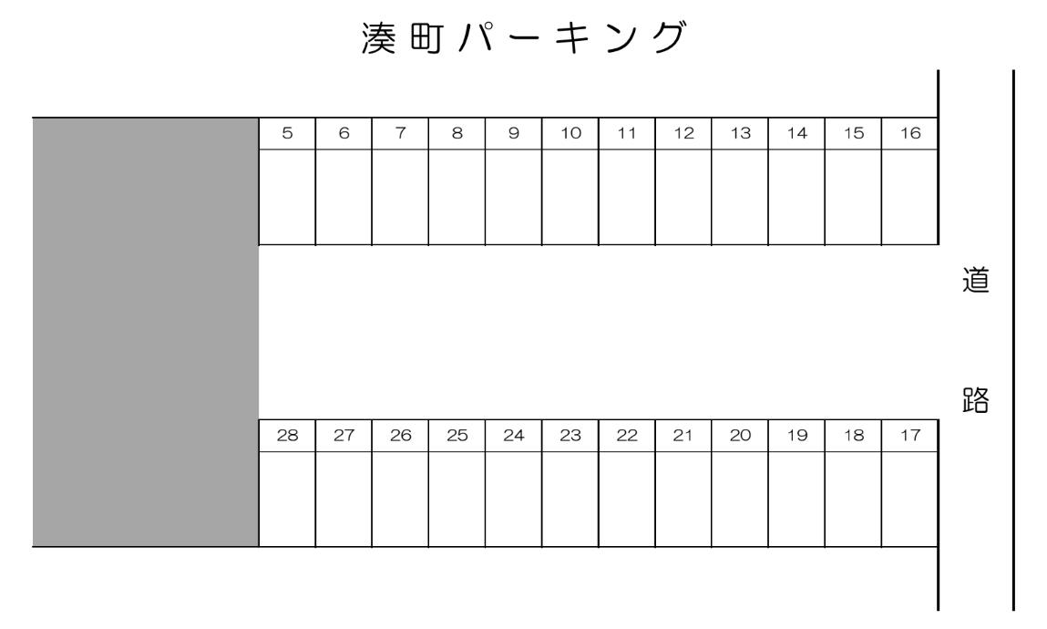 湊町パーキングの駐車配置図