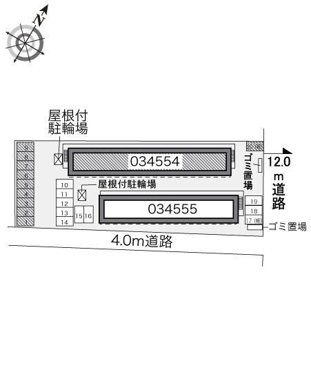 ロワジール西野Ａ(34554)の駐車配置図
