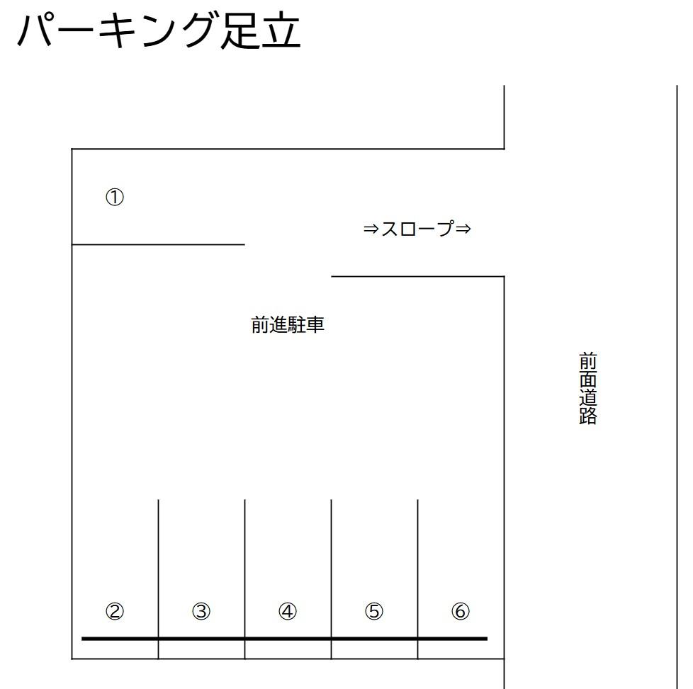 パーキング足立の駐車配置図