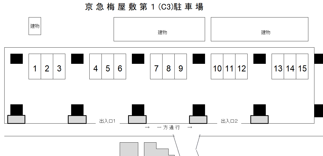 京急梅屋敷第１の駐車配置図