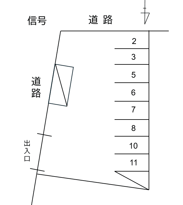 200高畑２丁目の駐車配置図