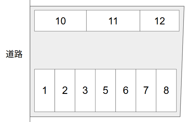 竹原西駐車場の駐車配置図