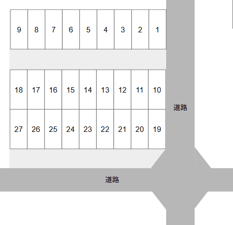 スマイルパーク33号の駐車配置図