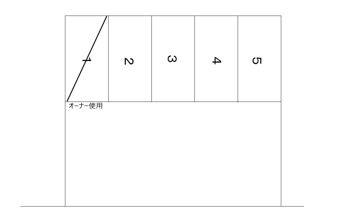浜竹1丁目中村駐車場の駐車配置図