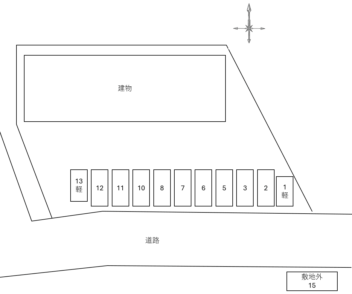 サンモール和敷地外別駐車場の駐車配置図