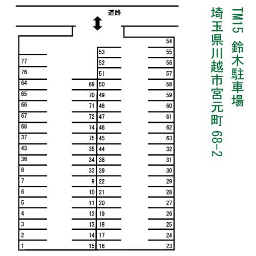 テリオスマンスリー15鈴木駐車場の駐車配置図