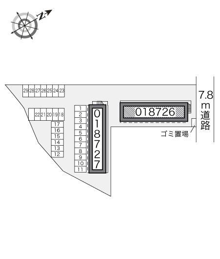 ＳｈｉｎｅＲｏａｄⅠ(18726)の駐車配置図