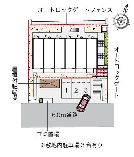 クレイノエヌズガーデン(56651)の駐車配置図