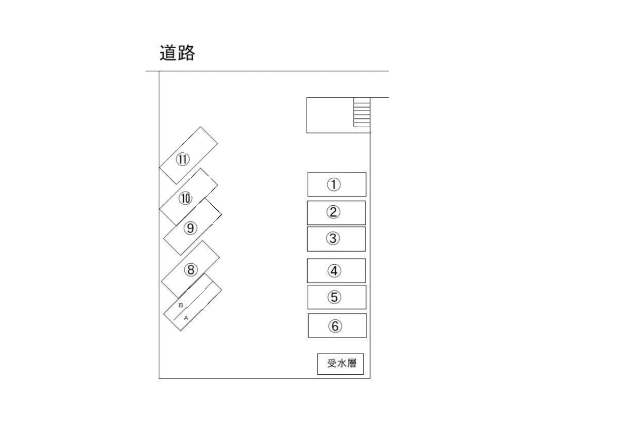 第12新英マンションの駐車配置図