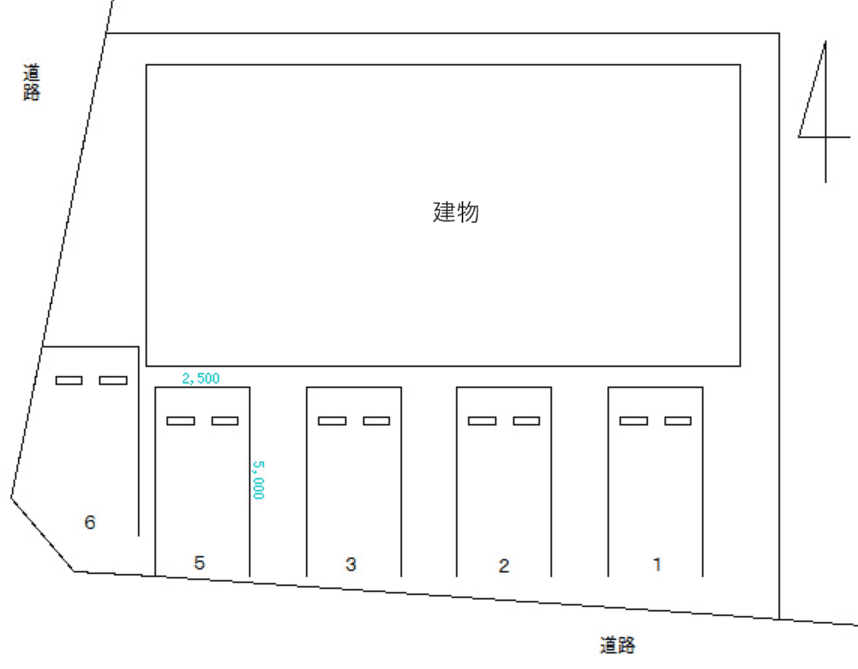 FKラフィーネ・ゆたか駐車場の駐車配置図