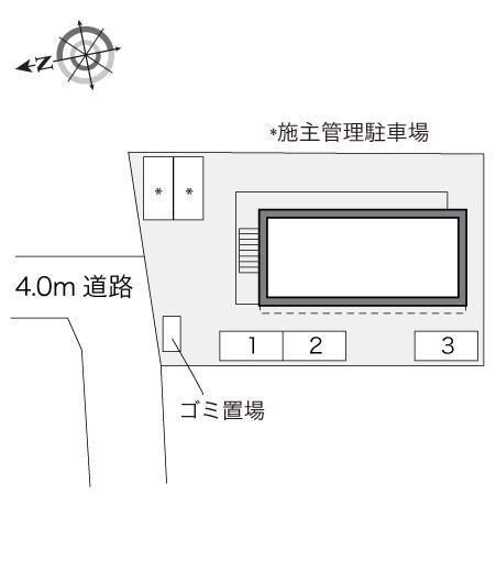 ヴィラ弐号館(29709)の駐車配置図