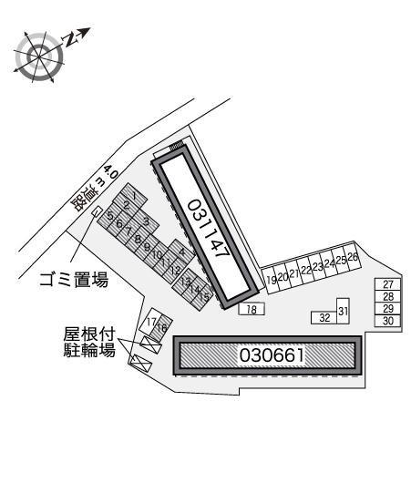 イーストハウス(30661)の駐車配置図