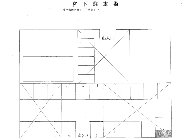 宮下駐車場の駐車配置図