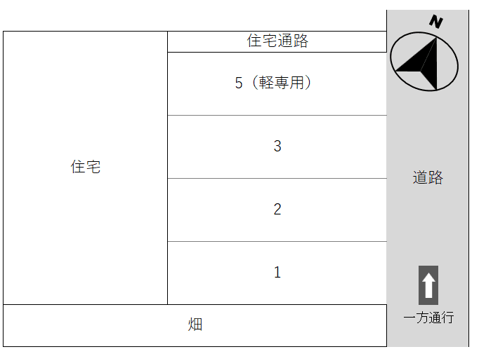 K-0104駐車場の駐車配置図