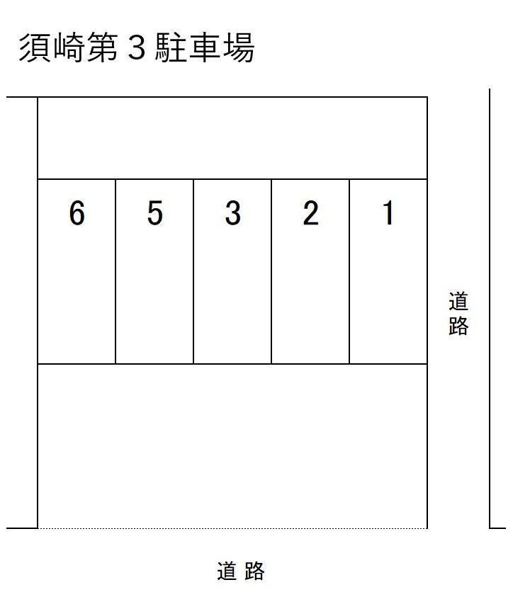須崎第３駐車場の駐車配置図