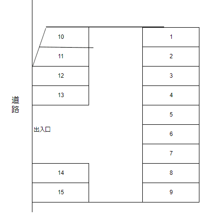 八幡駐車場　Ｊの駐車配置図