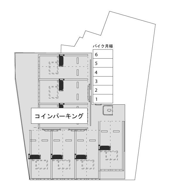 TERIOS MONTHLY 136　菅原町バイク駐車場の駐車配置図