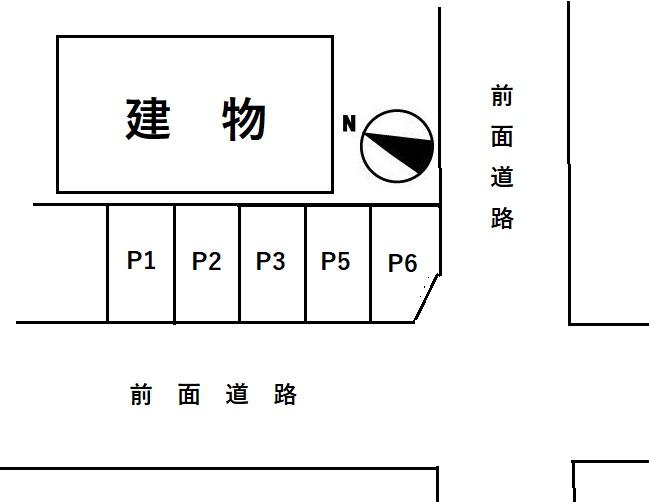 上用賀駐車場の駐車配置図