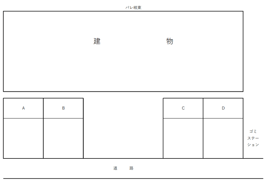 パレ岐東の駐車配置図