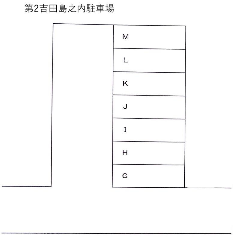 第2吉田島之内駐車場の駐車配置図