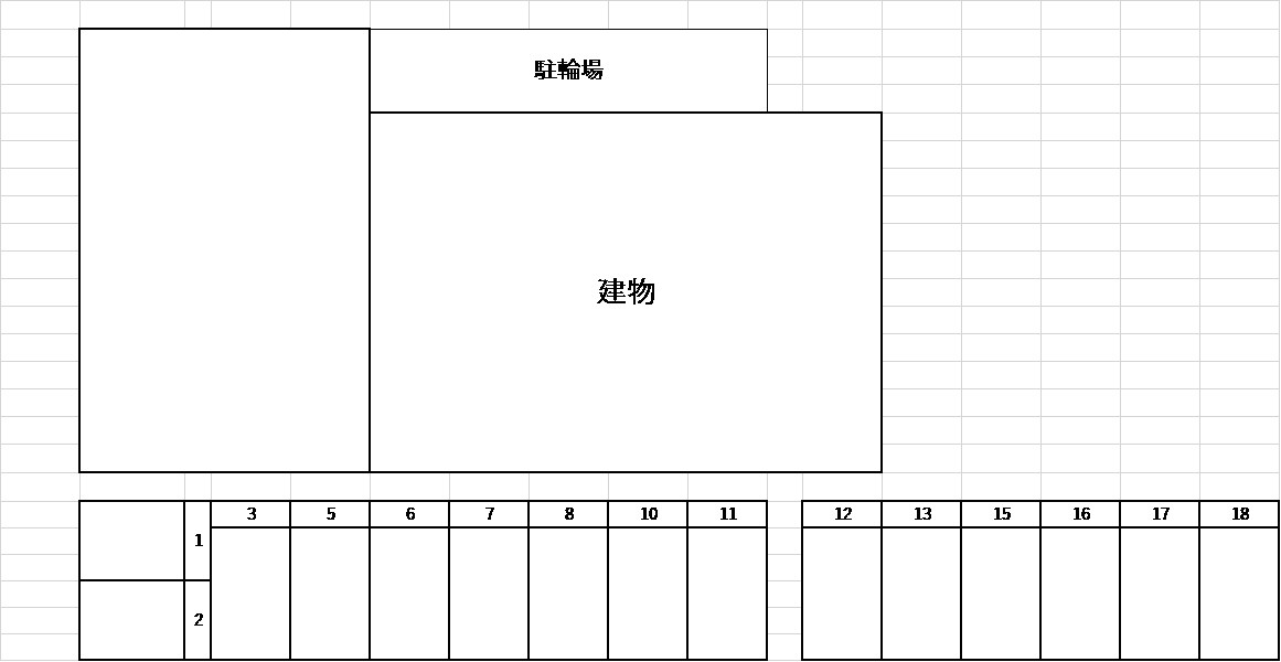 フランディル・オーラ五軒邸の駐車配置図
