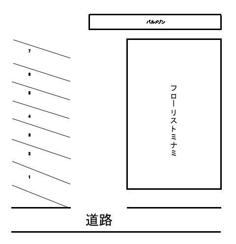 西村第二駐車場の駐車配置図