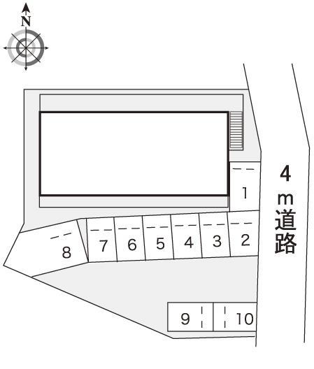 カウベルⅠ(8605)の駐車配置図