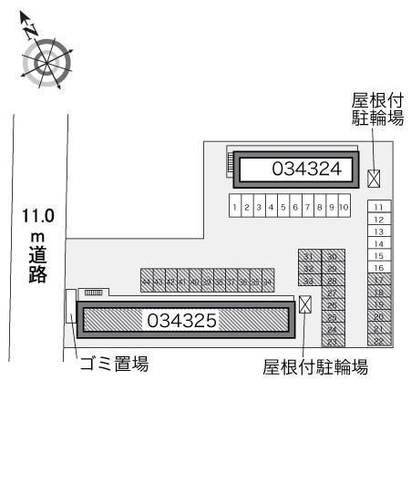麻里Ⅰ(34325)の駐車配置図