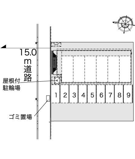 西１７条(42218)の駐車配置図