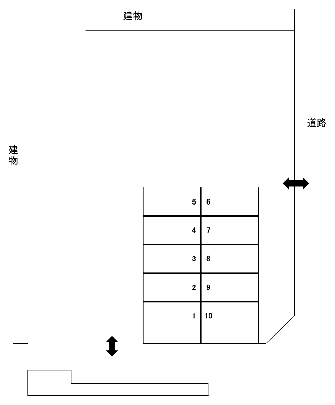 金子Ｂ　駐車場の駐車配置図