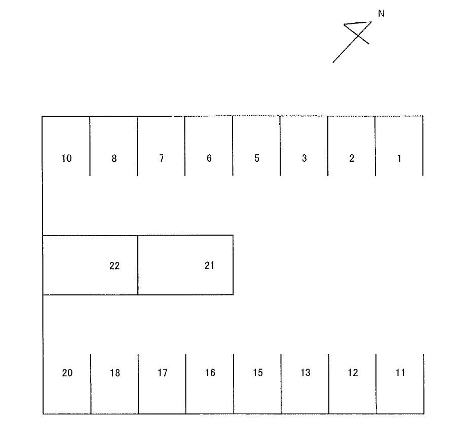 大林町13丁目月極駐車場の駐車配置図