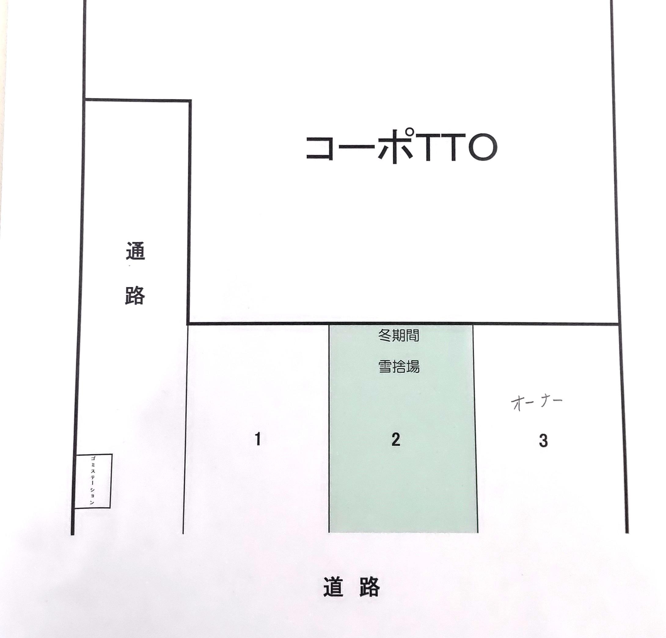 コーポTTO駐車場の駐車配置図